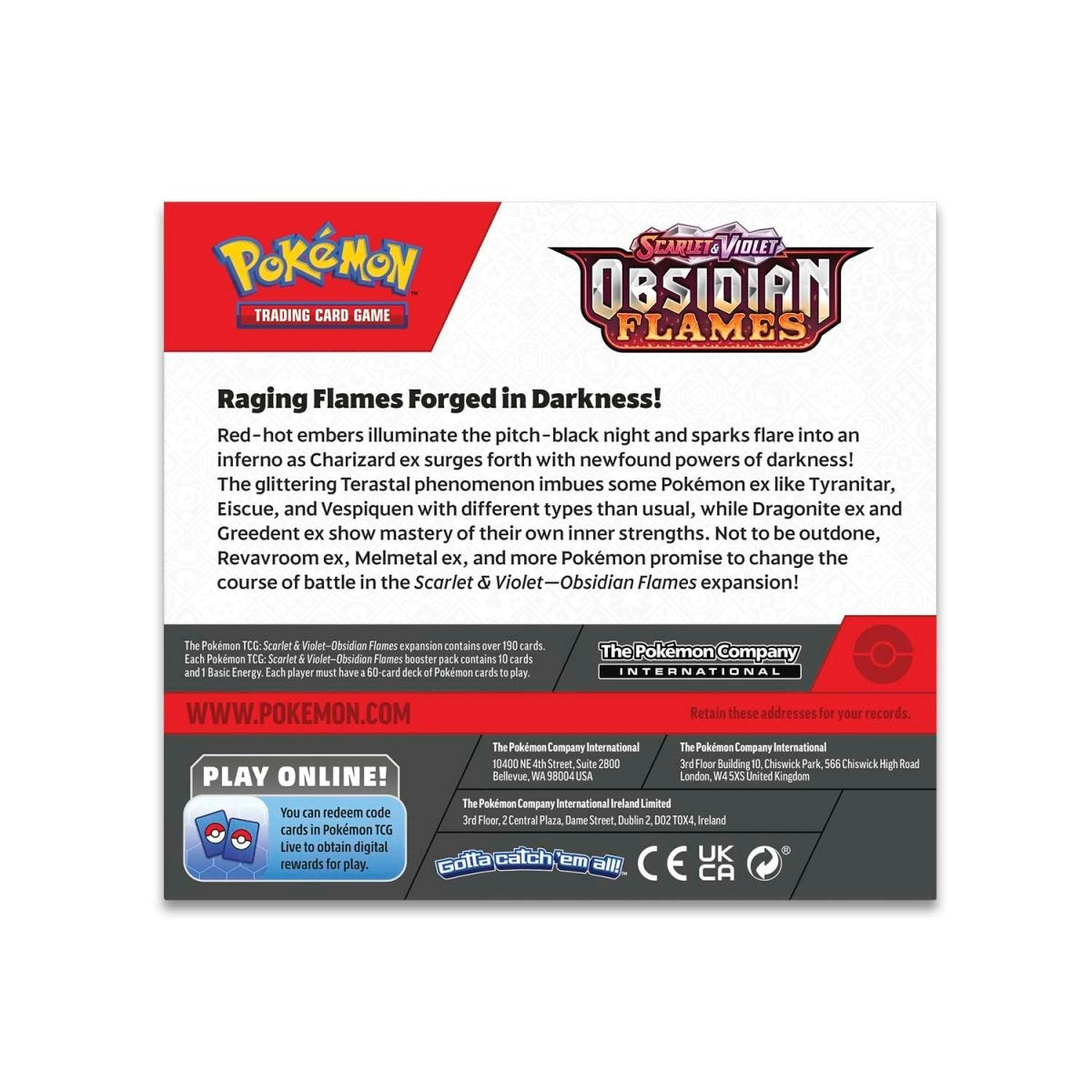 Obsidian Flames Scarlet&Violet Booster Box - 36 Packs