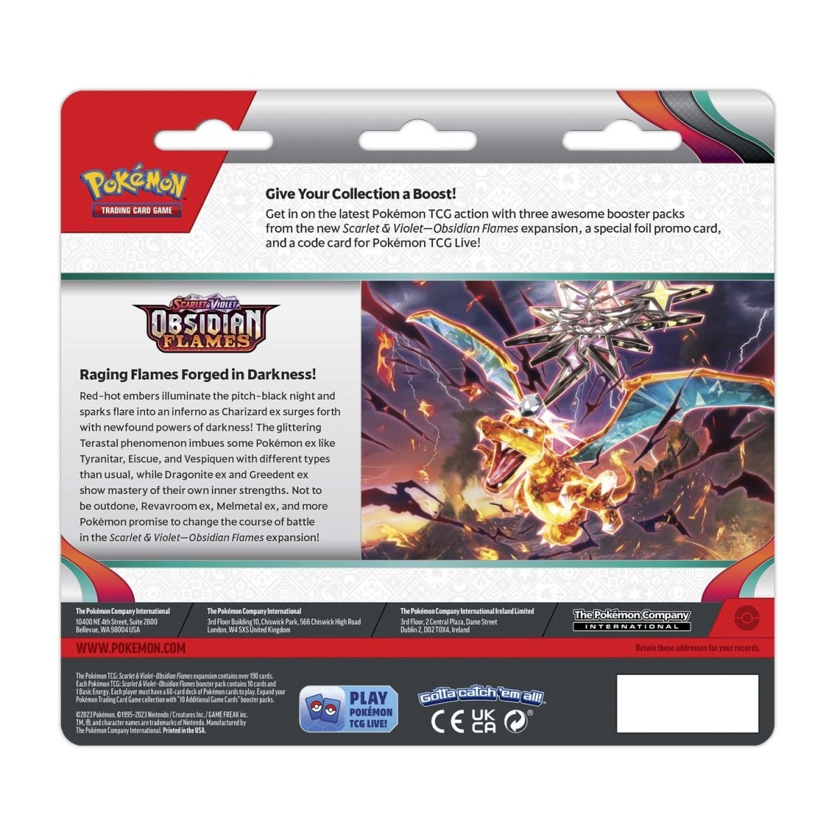 Obsidian Flames Scarlet&Violet 3 Booster Packs & Greavard Promo Card Blister