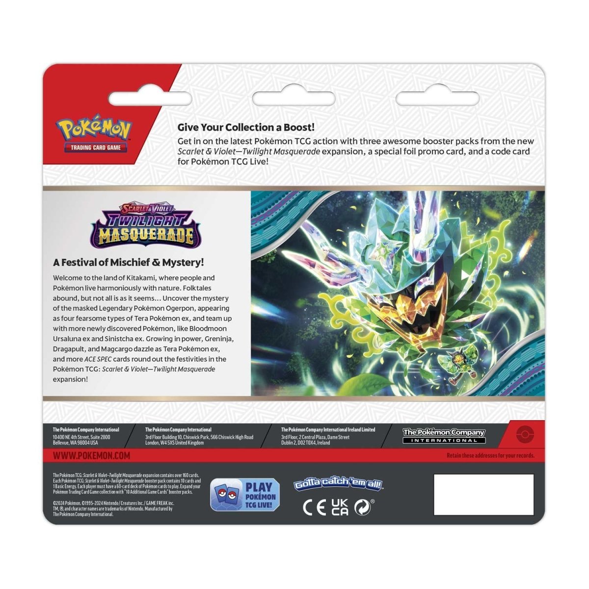 Twilight Masquerade Scarlet&Violet 3 Booster Packs & Revavroom Promo Card