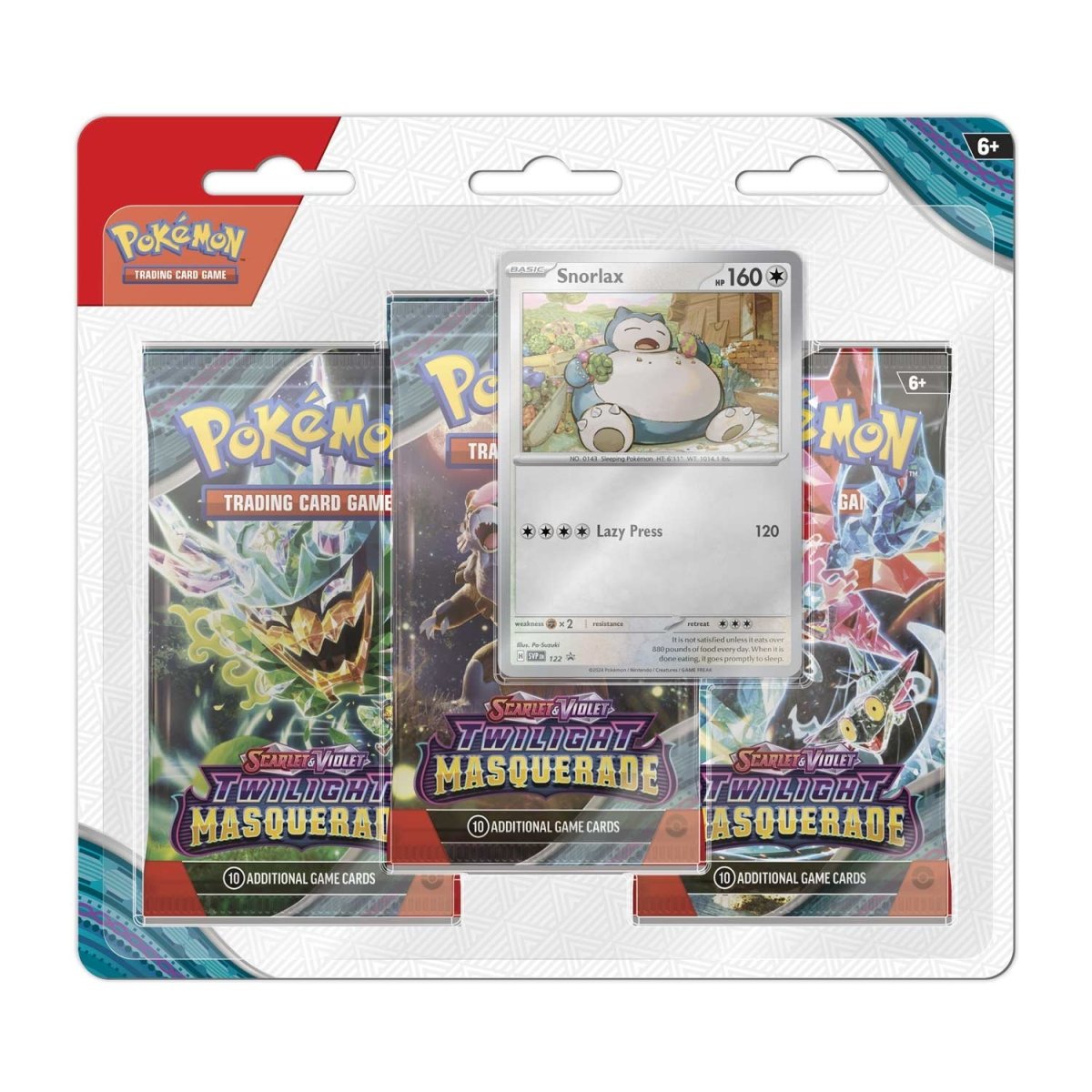 Twilight Masquerade Scarlet&Violet 3 Booster Packs Snorlax Promo Card