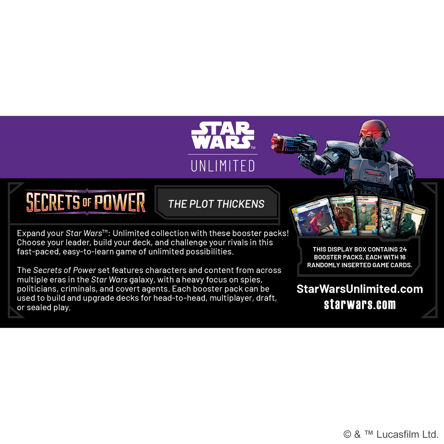 Star Wars: Unlimited Secrets of Power Booster Box