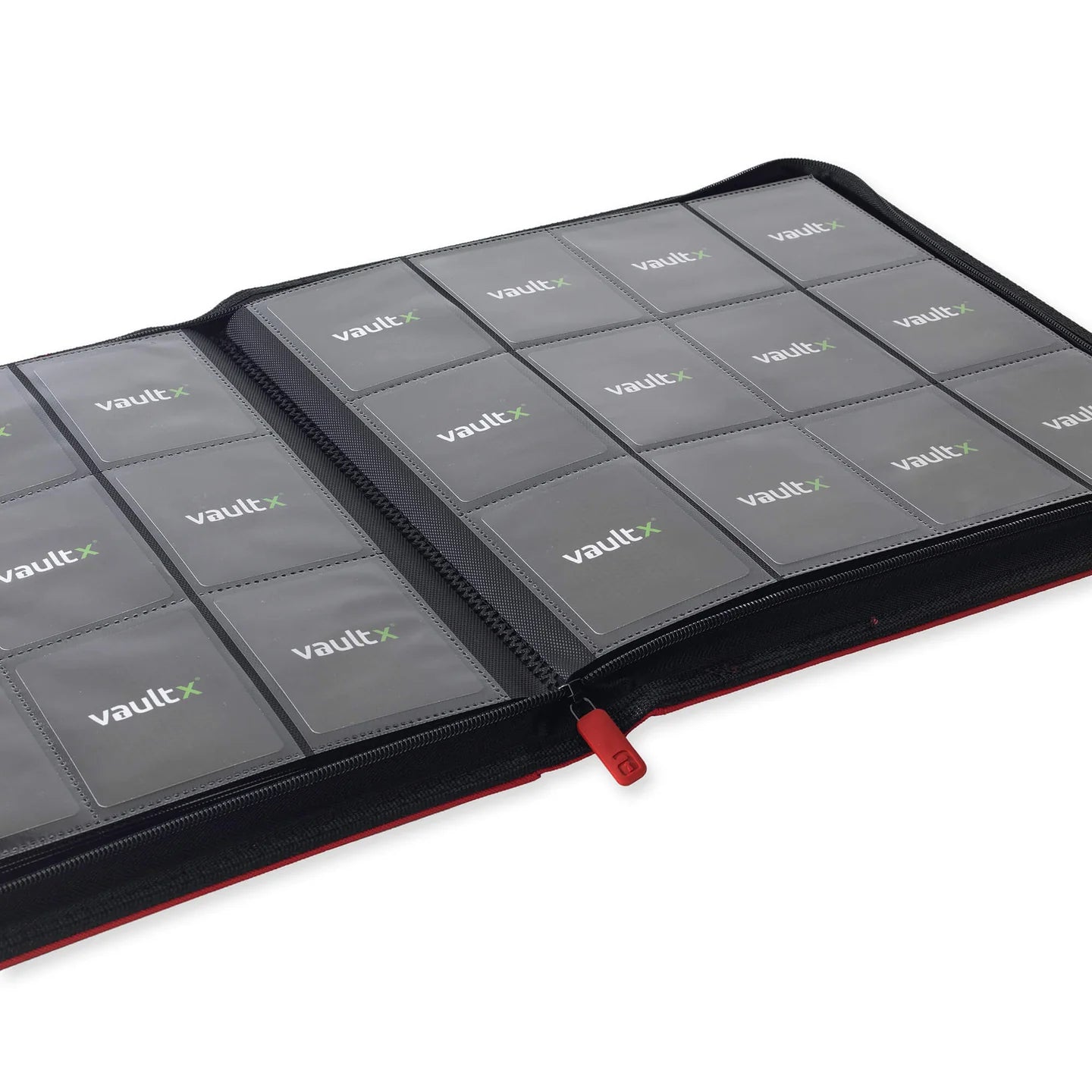 12-Pocket Exo-Tec® Zip Fire Red Binder