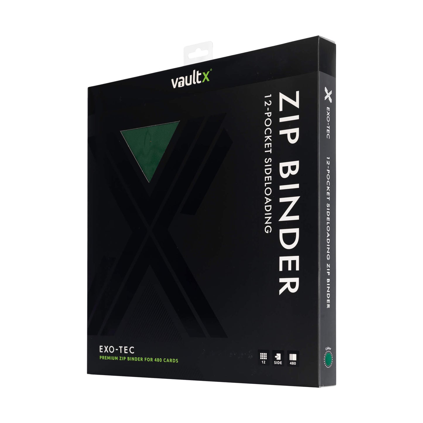 12-Pocket Exo-Tec® Zip Forest Green Binder