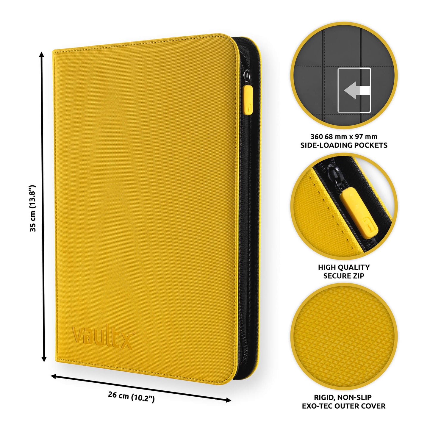 9-Pocket Exo-Tec® Zip Sunrise Yellow Binder