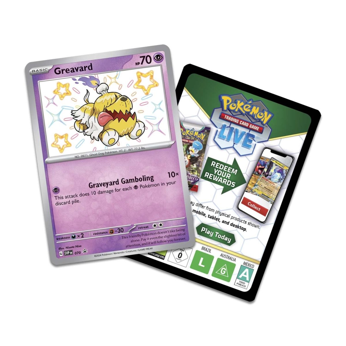 Shiny Greavard Paldean Fates Tech Sticker Collection