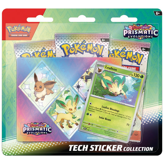 Leafeon Prismatic Evolution Tech Sticker Collection