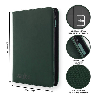 9-Pocket Exo-Tec® Zip Forest Green Binder